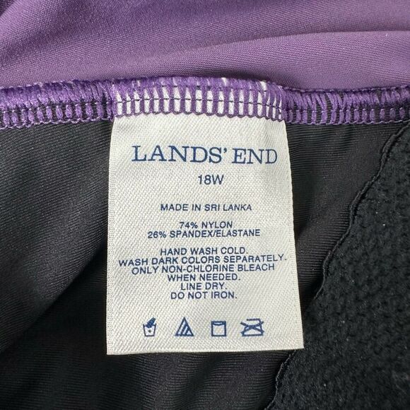 Lands End Halter Slimming Tankini Top & Bottom size 18W Eggplant - Picture 6 of 12